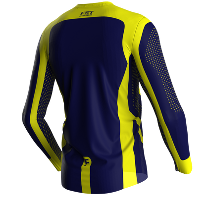 Motocross jersey PRO Blue/Yellow - with mesh in sides
