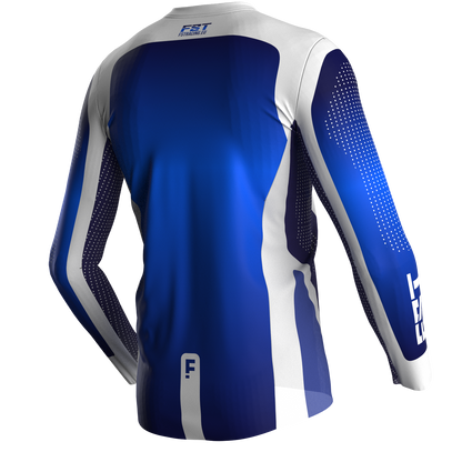 Motocross jersey PRO Blue/White - with mesh in sides