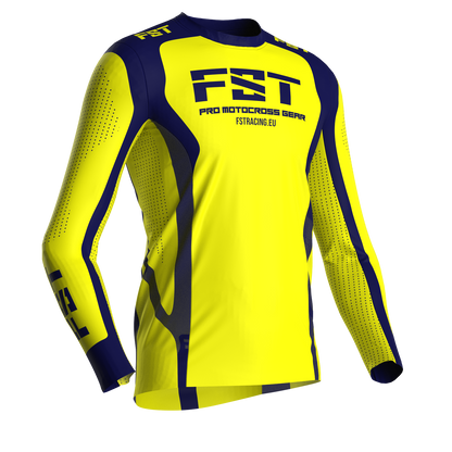 Motocross jersey PRO Yellow - with mesh in sides