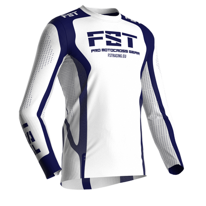 Motocross jersey PRO White - with mesh in sides