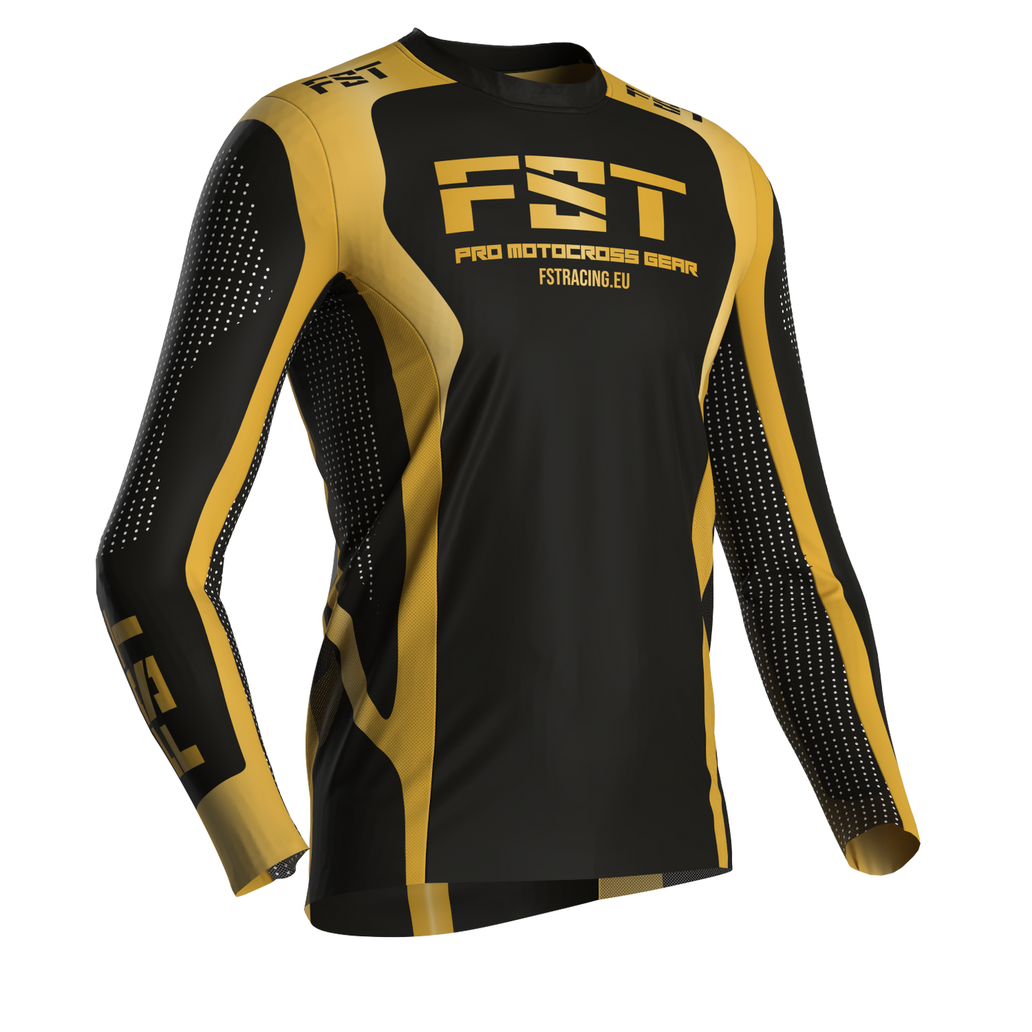 Motocross jersey PRO GOLD - with mesh in sides