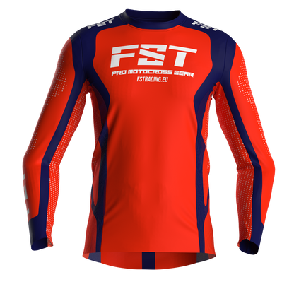 Motocross jersey PRO Red - with mesh in sides