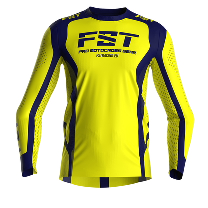 Motocross jersey PRO Yellow - with mesh in sides