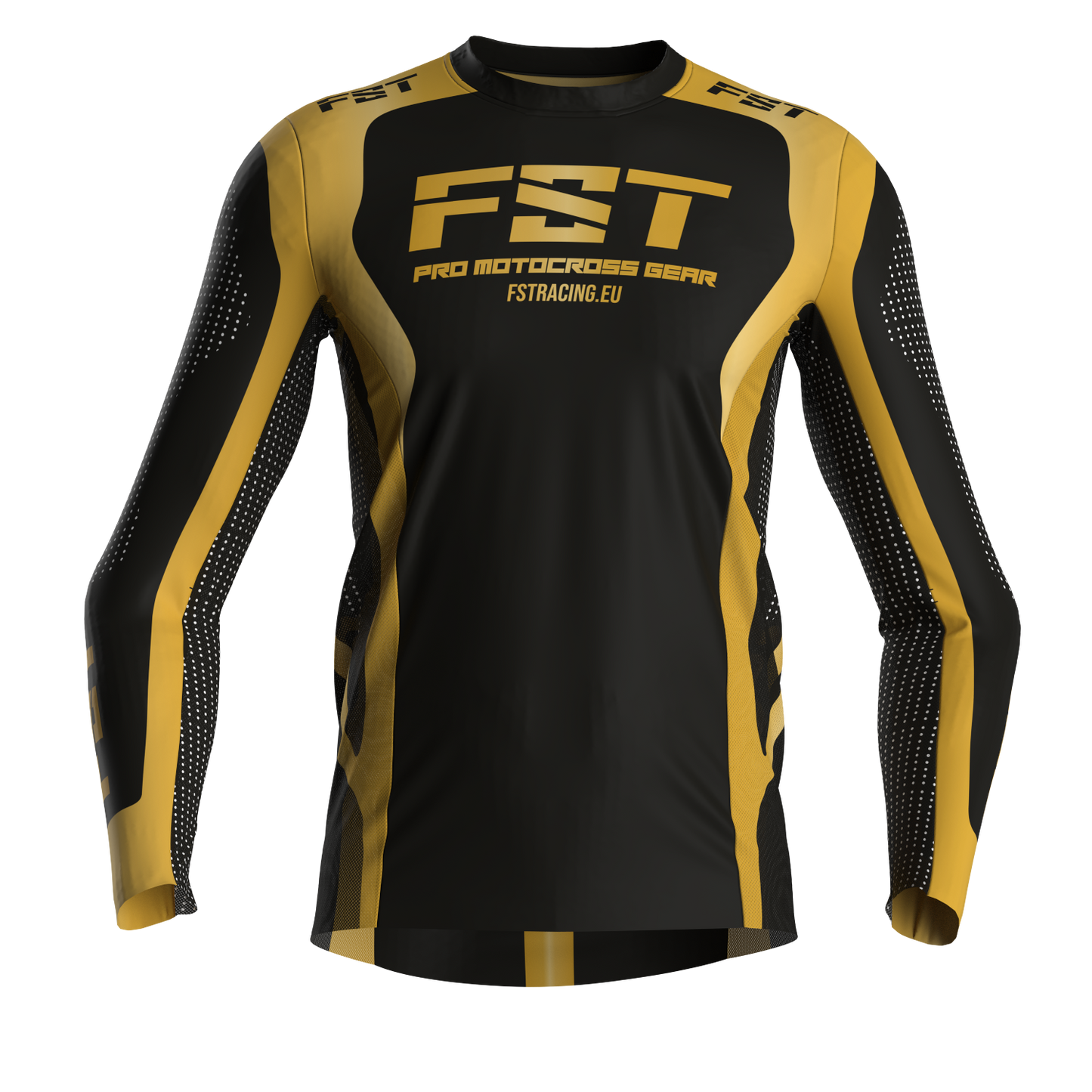 Motocross jersey PRO GOLD - with mesh in sides