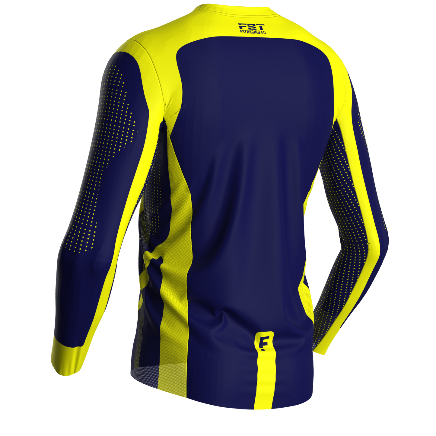 Motocross jersey PRO Blue/Yellow - with mesh in sides