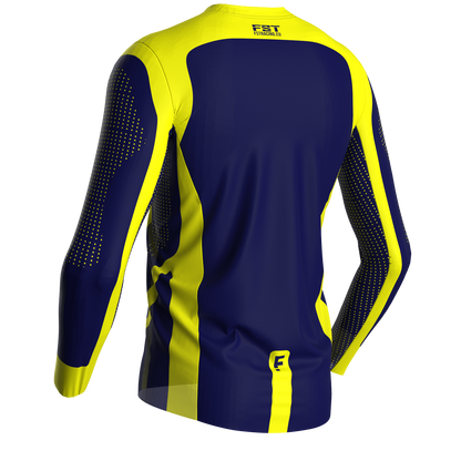 Motocross jersey PRO Blue/Yellow - with mesh in sides