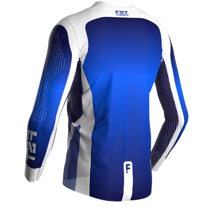 Motocross jersey PRO Blue/White - with mesh in sides