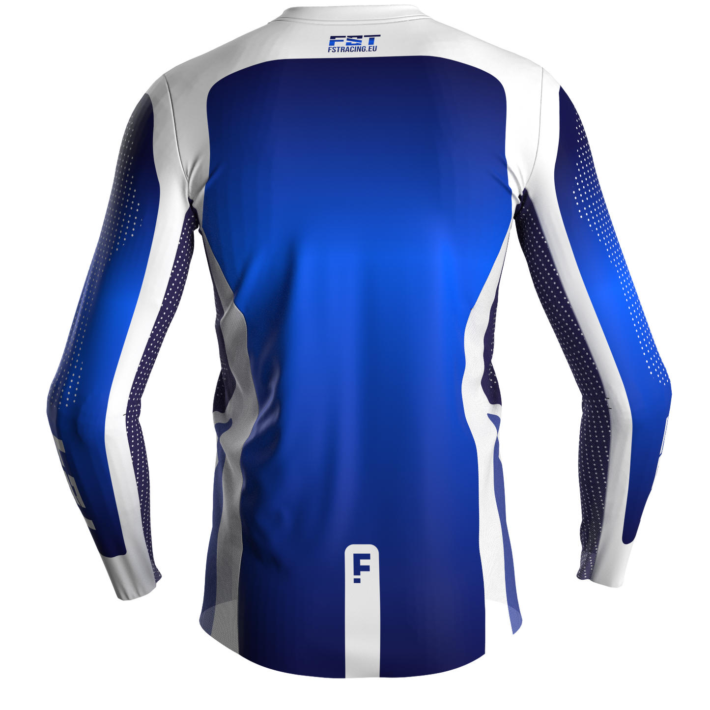 Motocross jersey PRO Blue/White - with mesh in sides