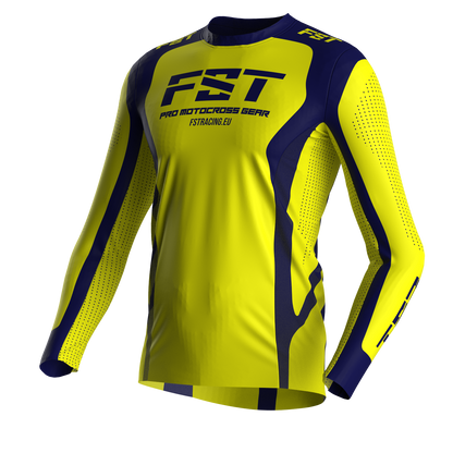 Motocross jersey PRO Yellow - with mesh in sides