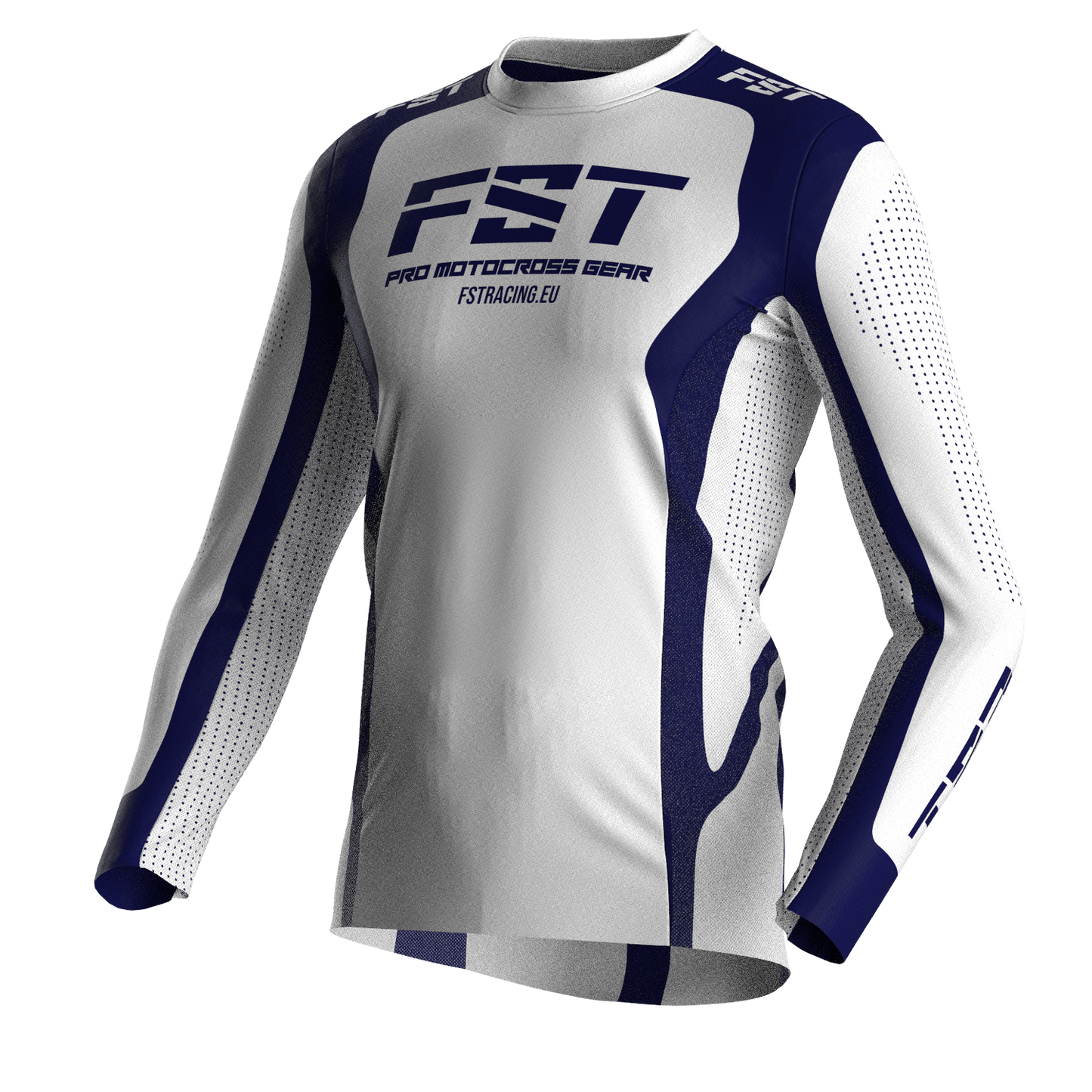 Motocross jersey PRO White - with mesh in sides
