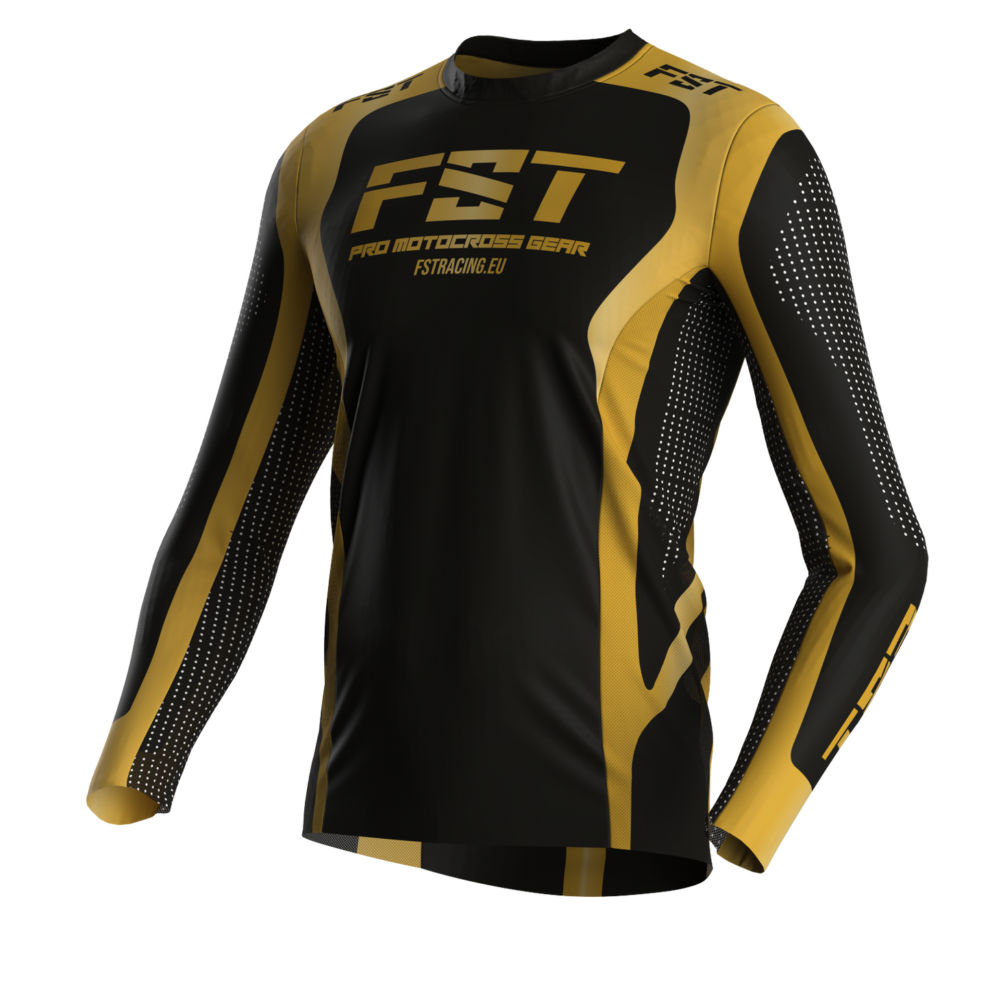 Motocross jersey PRO GOLD - with mesh in sides