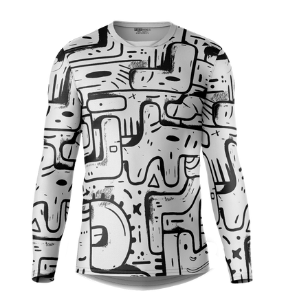 Fresh White Pattern Motocross Jersey