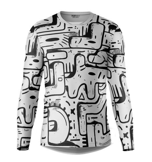 Fresh White Pattern Motocross Jersey