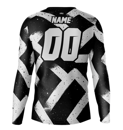 Fresh Black Pattern Motocross Jersey