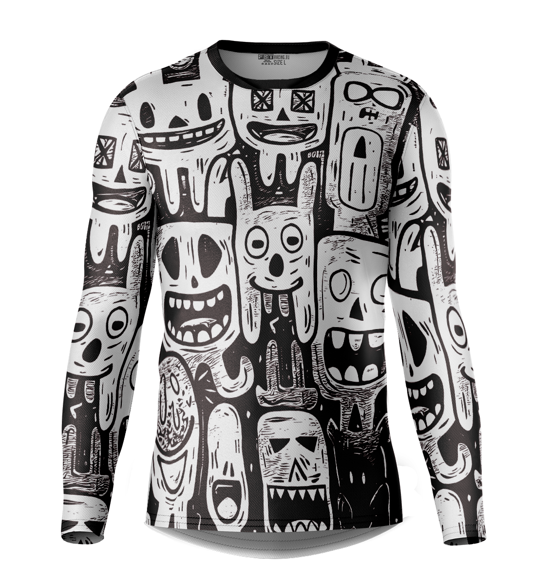 Fresh Black/White Pattern Motocross Jersey