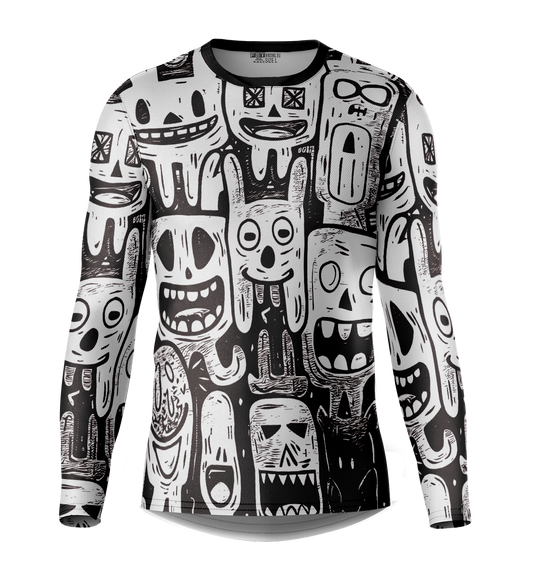 Fresh Black/White Pattern Motocross Jersey