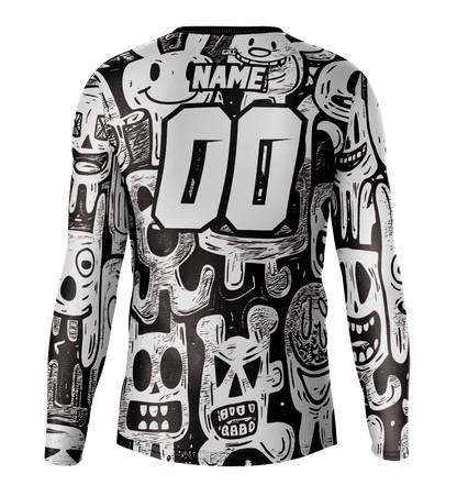 Fresh Black/White Pattern Motocross Jersey