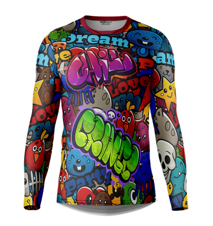 Fresh Black/Colorfull Pattern Motocross Jersey