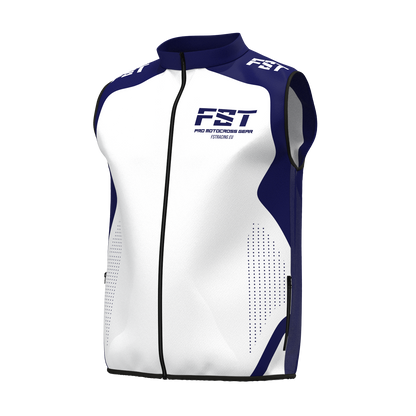 New! Motocross vest White/Blue