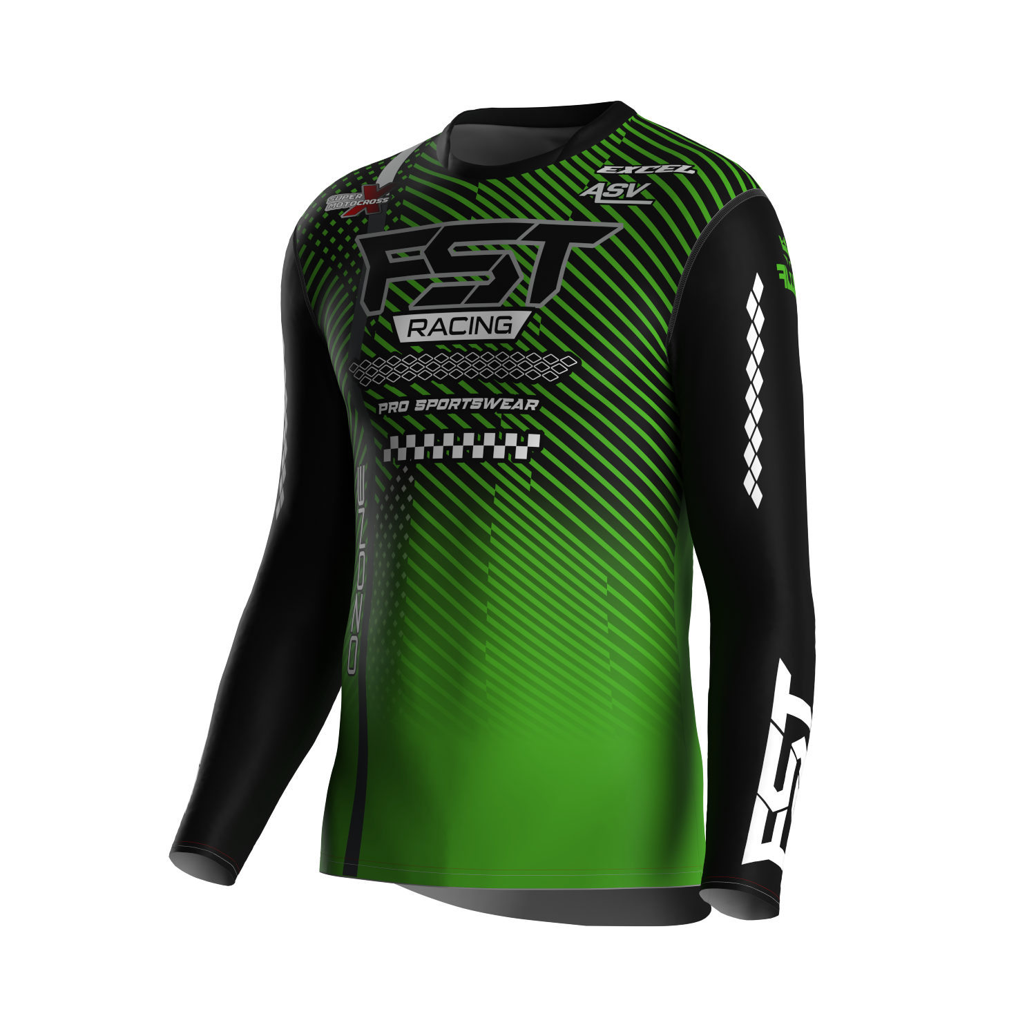 MX jersey slim fit OZONE green