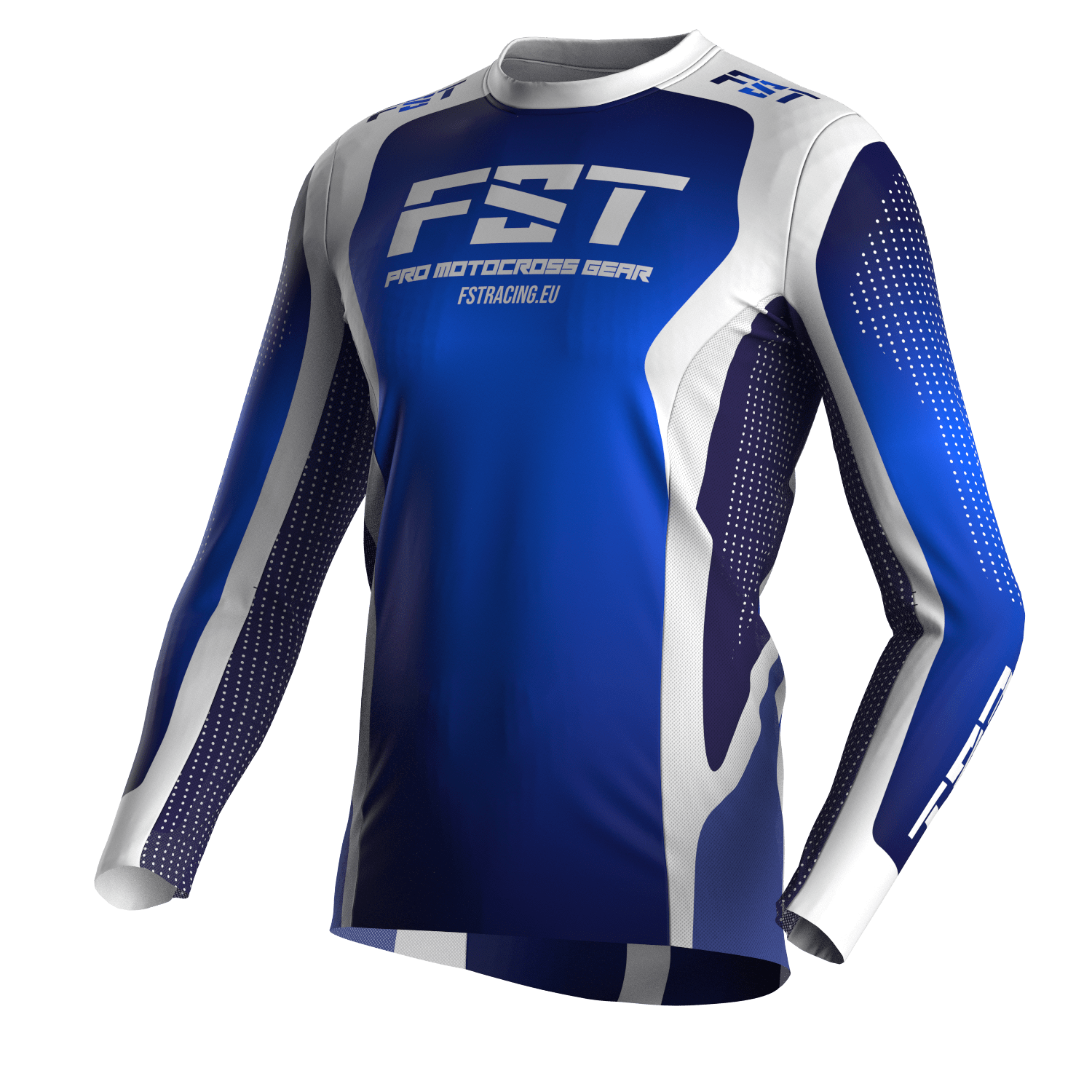 Motocross jersey PRO Blue/White - Image 4