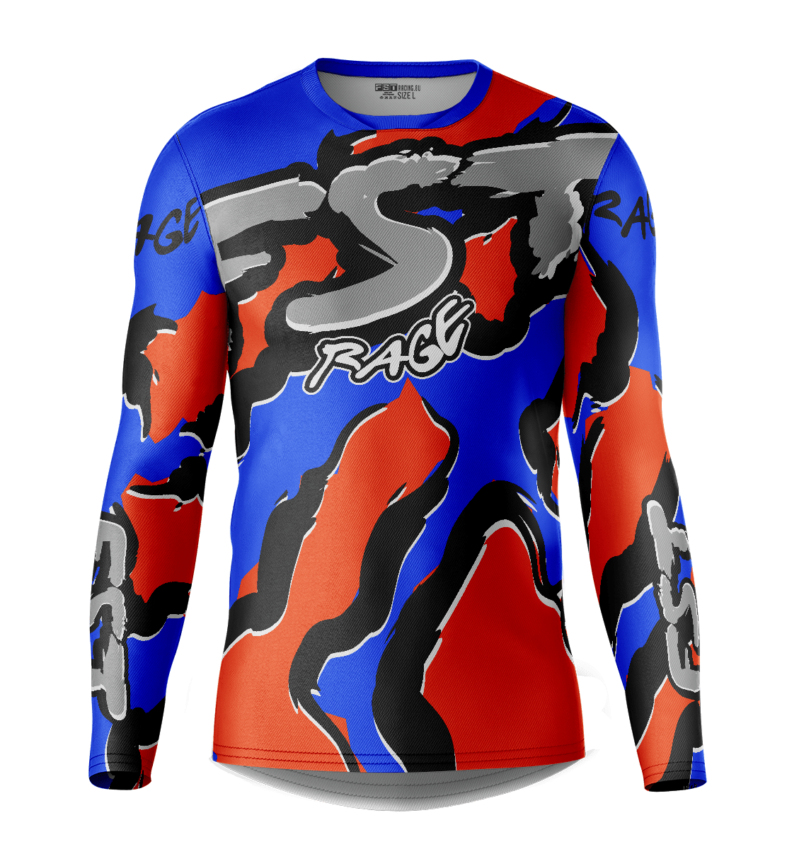 Rage Blue/Orange Motocross Jersey - Image 1