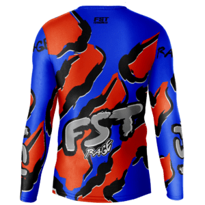 Rage Blue/Orange Motocross Jersey - Image 2