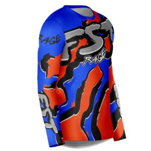 Rage Blue/Orange Motocross Jersey - Image 4