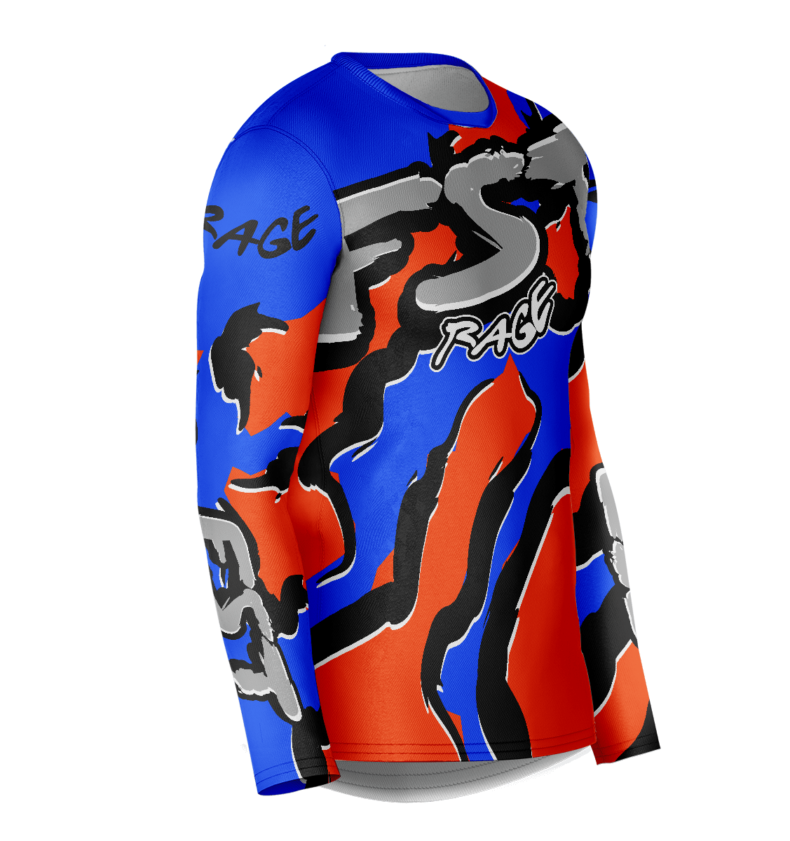 Rage Blue/Orange Motocross Jersey - Image 4