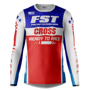 Cross MX jersey BLUE/WHITE/RED