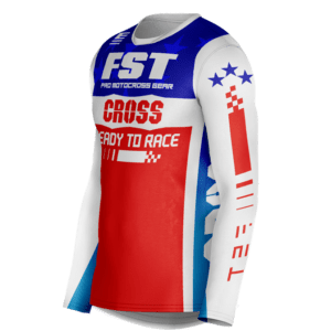 Cross MX jersey BLUE/WHITE/RED - Image 4