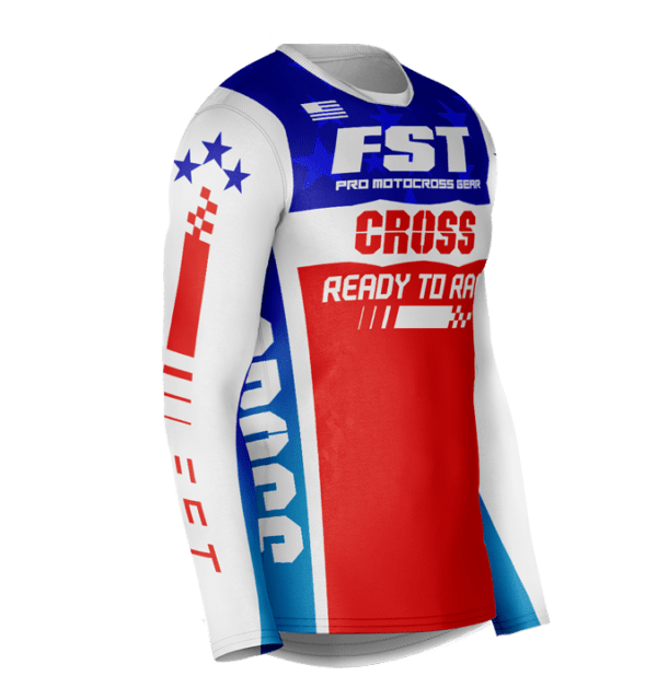 Cross MX jersey BLUE/WHITE/RED