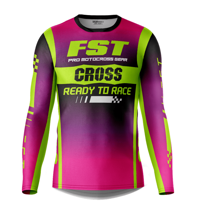 CROSS MX JERSEY PURPLE/PINK/NEON - Image 1