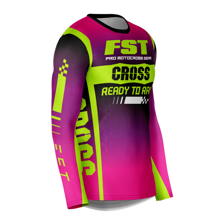 CROSS MX JERSEY PURPLE/PINK/NEON - Image 4