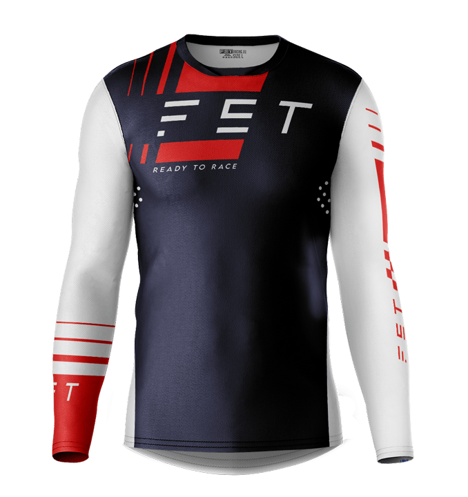 STRIPER MX JERSEY NAVY/WHITE/RED - Image 1