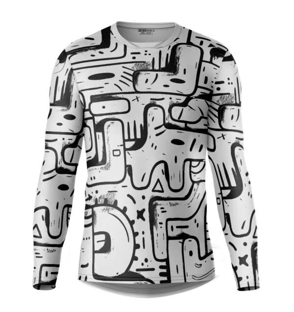 Fresh White Pattern Motocross Jersey