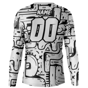 Fresh White Pattern Motocross Jersey - Image 2