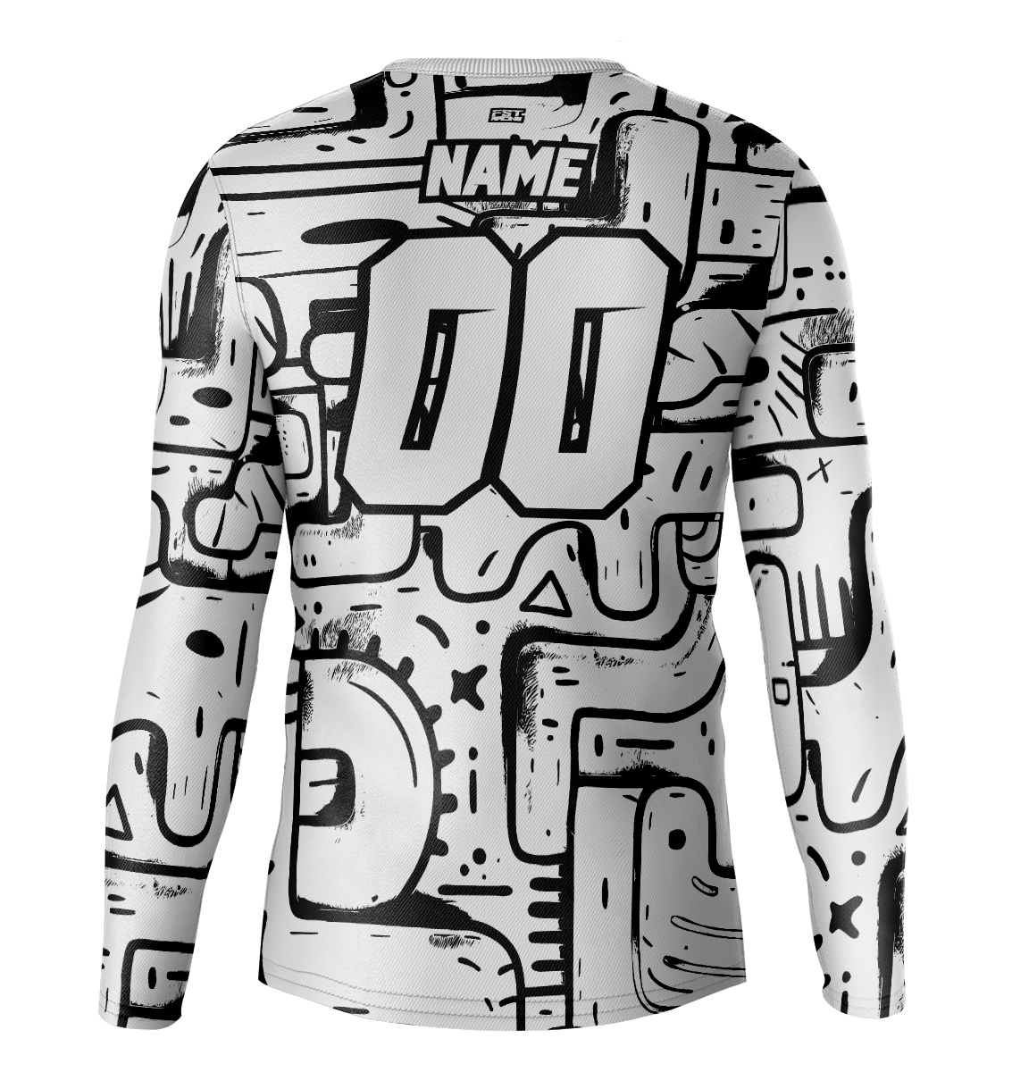 Fresh White Pattern Motocross Jersey - Image 2