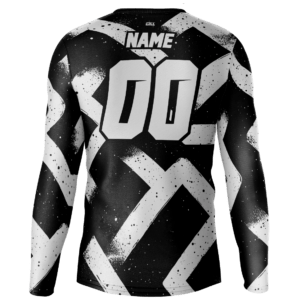 Fresh Black Pattern Motocross Jersey - Image 2
