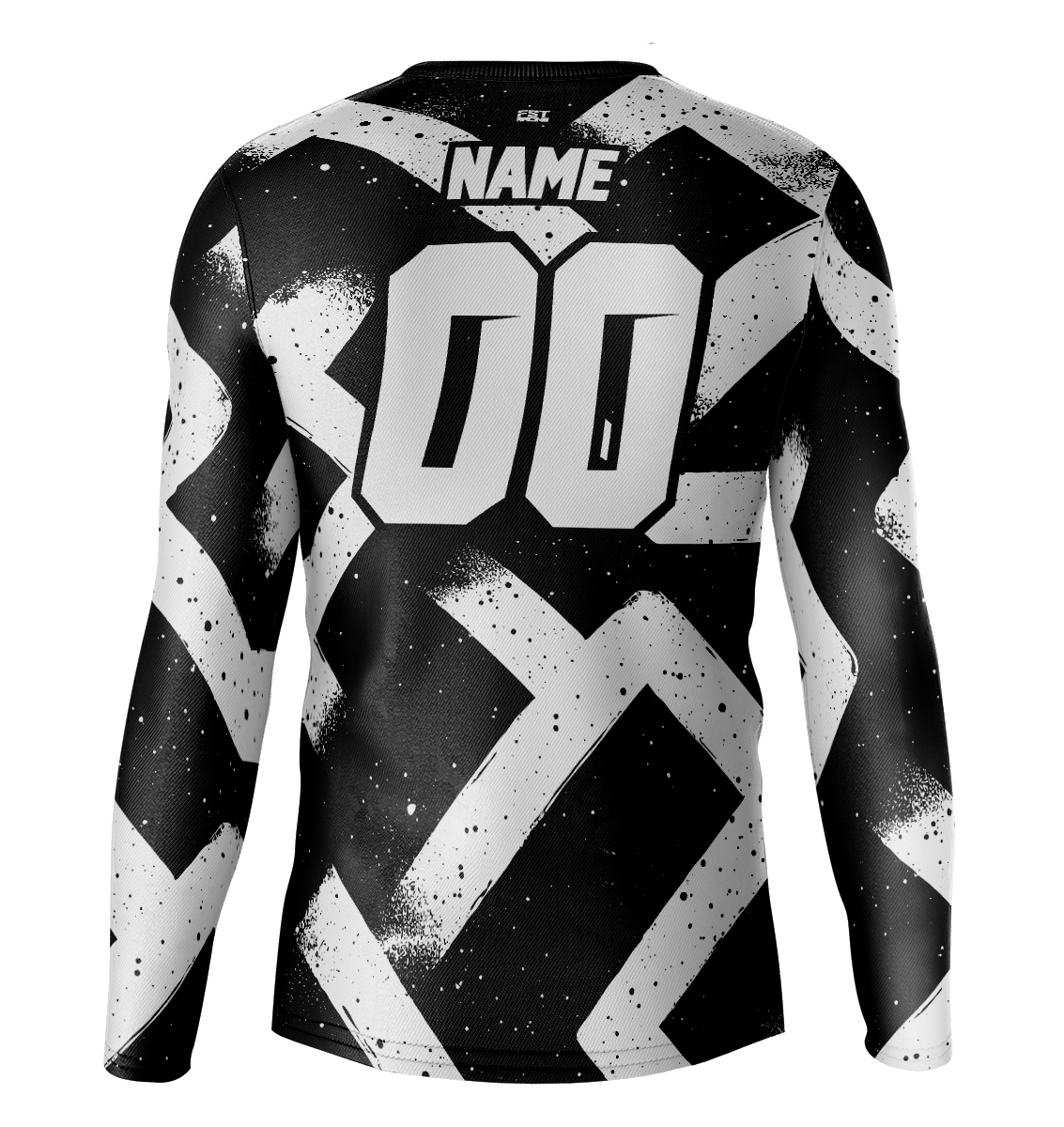 Fresh Black Pattern Motocross Jersey - Image 2