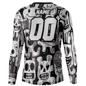 Fresh Black/White Pattern Motocross Jersey - Image 2