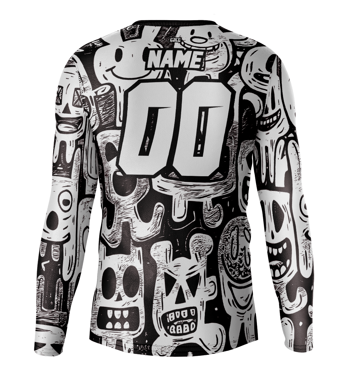 Fresh Black/White Pattern Motocross Jersey - Image 2