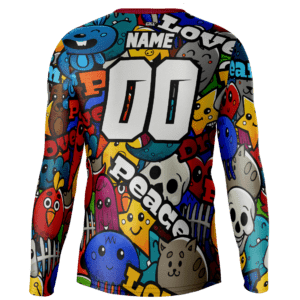 Fresh Black/Colorful Pattern Motocross Jersey - Image 2