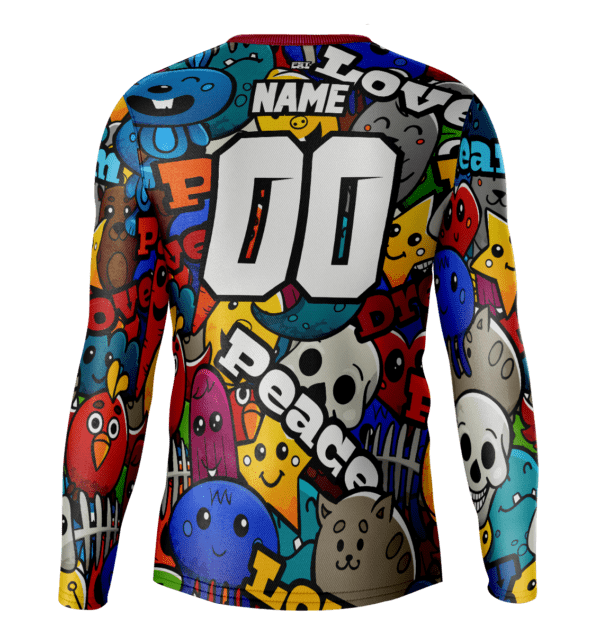 Fresh Black/Colorful Pattern Motocross Jersey