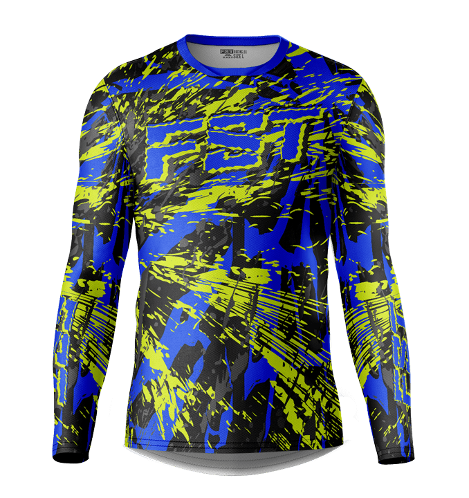 Venom Neon/Blue Motocross Jersey - Image 1