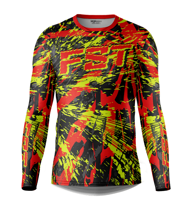 Venom Neon/Red Motocross Jersey - Image 1