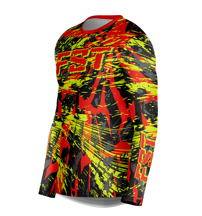 Venom Neon/Red Motocross Jersey - Image 2