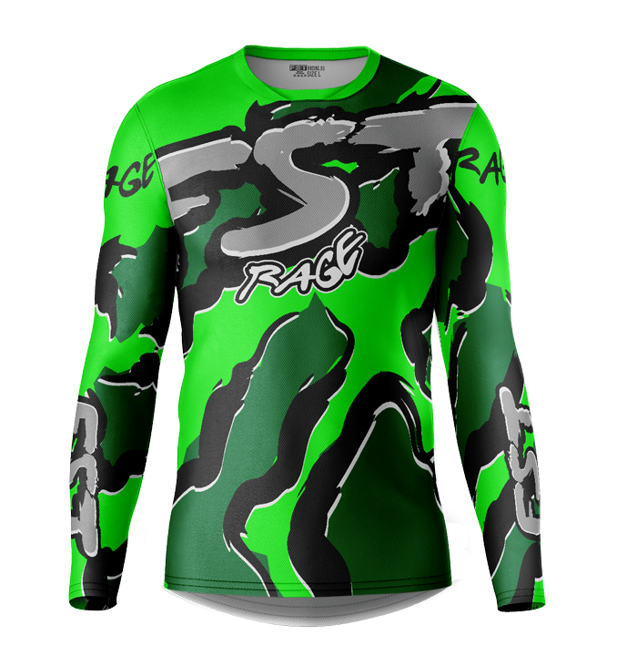 Rage Green/Dark Green Motocross Jersey - Image 1