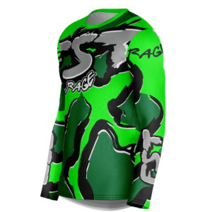 Rage Green/Dark Green Motocross Jersey - Image 2
