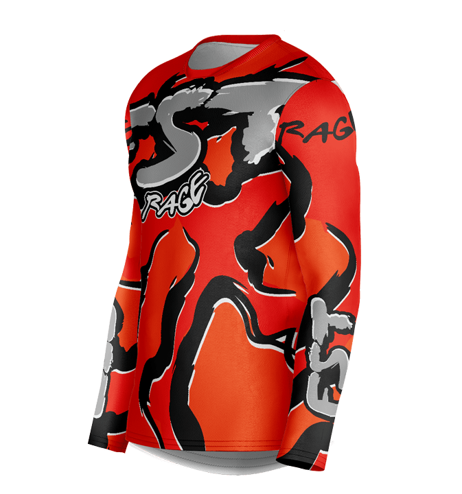 Rage ORANGE Motocross Jersey - Image 2